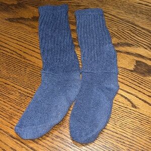 Women’s Vintage Faded Blue Slouch scrunch Socks.